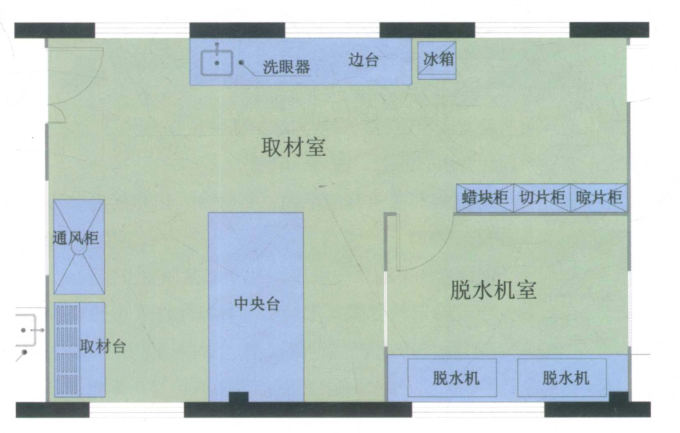 實(shí)驗(yàn)取材室、標(biāo)本接收室布局要求